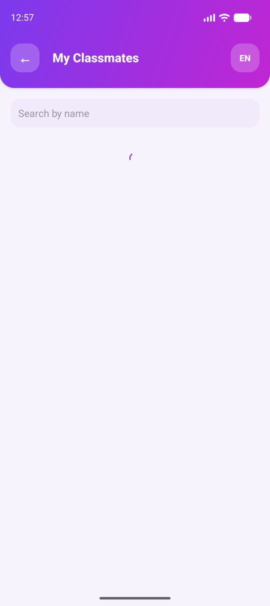 My Classmates list filtered by section